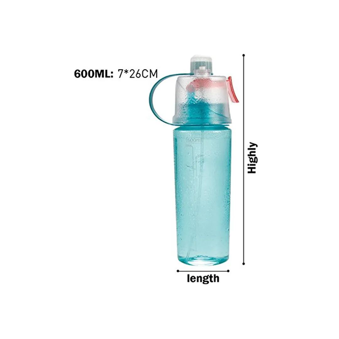 Inditradition 2 in 1 Drink and Mist Water Bottle Spray Water Bottle, 600 ml (Multicolour)