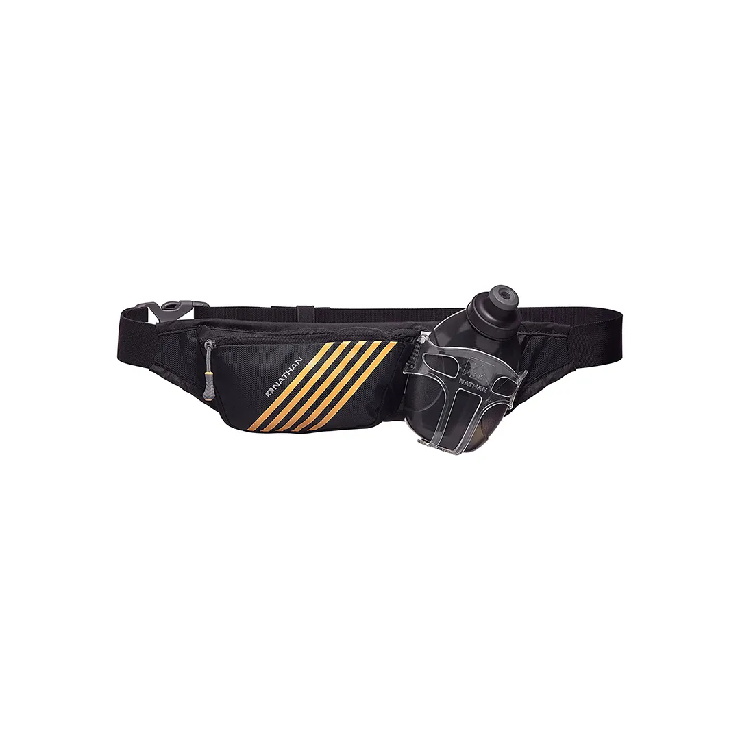 Nathan NS4523 Swift Plus Running Hydration Pack Fitness Running Belt with 10oz Flask, Black, One Size