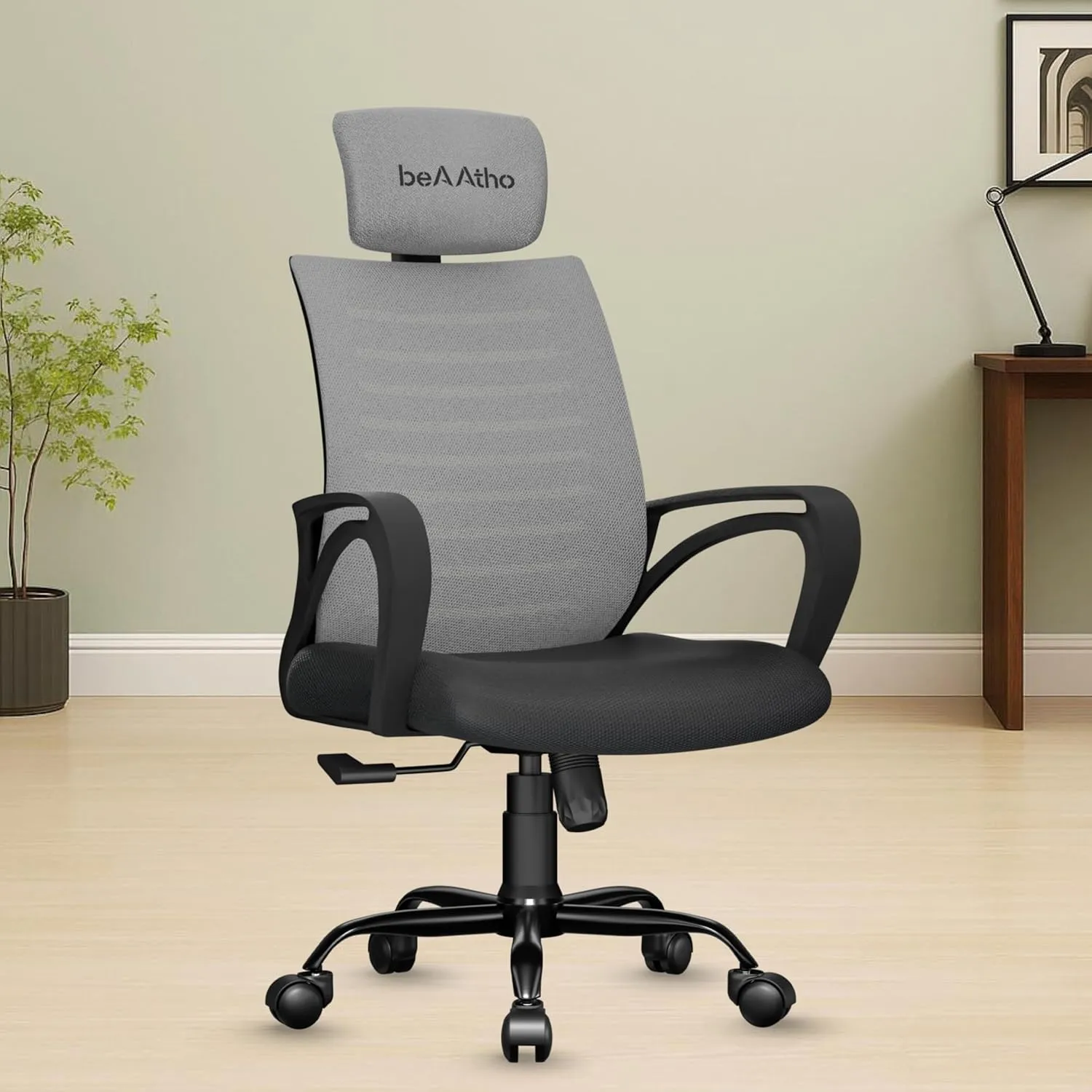 Click to see full view   3 VIDEOS     2+  Ask Rufus  What colour options are there?   Does it have adjustable armrests?   Can the seat height be adjusted?   Ask something else beAAtho® Verona Mesh Mid-Back Ergonomic Desk Office Chair with Tilting Mechanis