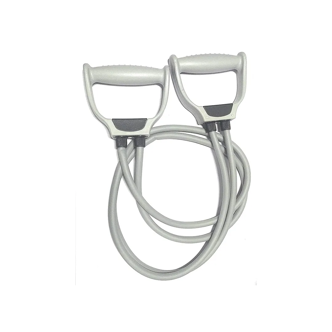 Hexa Fitness Resistance Band Exercise Toning Tube for Stretching, Workout, and Toning with Strengthen Handles for Men, and Women