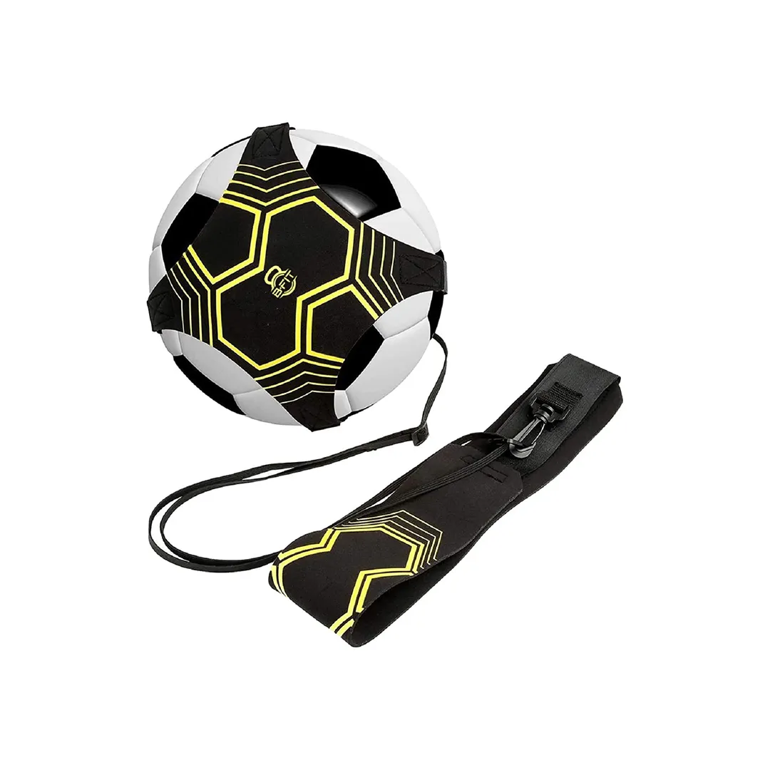 B Fit Football/Volleyball/Soccer/Rugby Training Belt - Football Kick Trainer Belt Equipment, Solo Soccer Training Aid Control Skills, Hands- Free and Adjustable Waist Belt