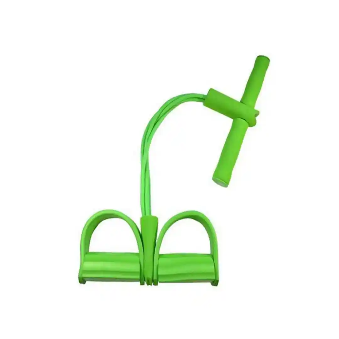 IRIS Fitness Pull Reducer Tummy Trimmer Ab Builder Home Gym and Waist Reducer Six Pack Abs Pull Exerciser Resistance Tube Ab Exerciser with 4 Tubes Bands (Green)