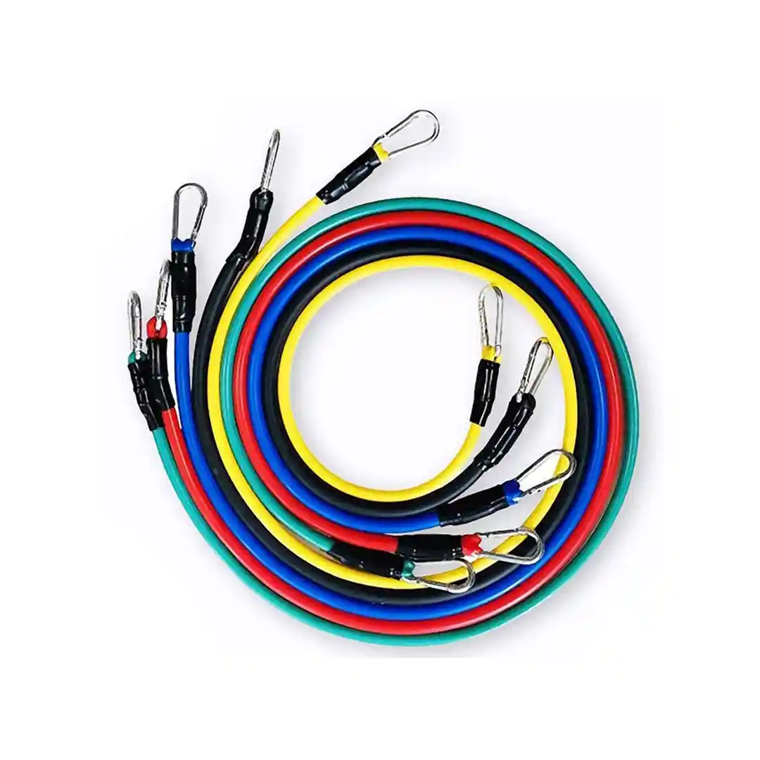 Confiado home workout (11 PCS) for all Ages (Men and Women) - Multi Functional Fitness Strength Band for exercise and muscle Building, Home Gym Extreme with Travel Bag and Exercise Accessories(Men and Women