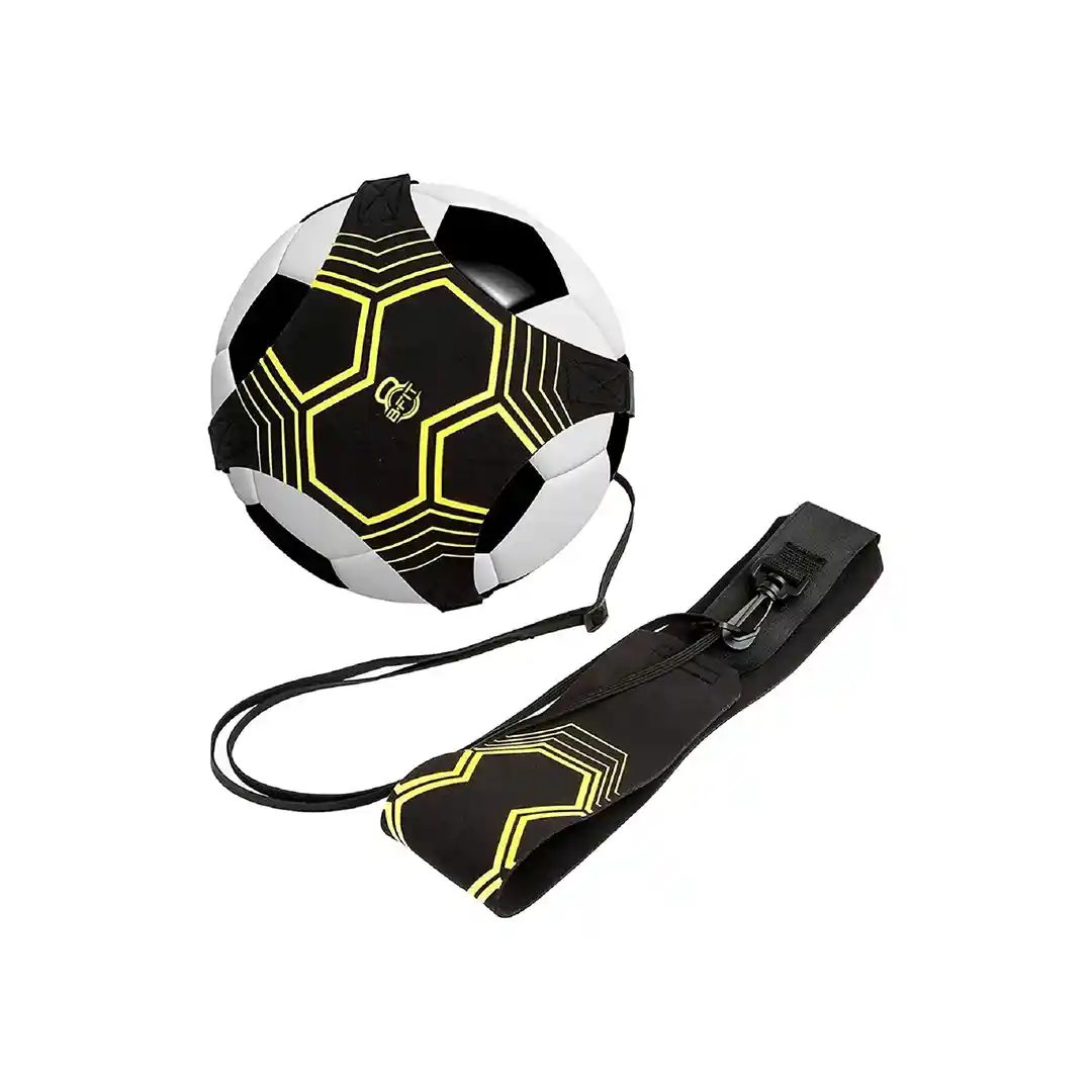 B Fit Football/Volleyball/Soccer/Rugby Training Belt - Football Kick Trainer Belt Equipment, Solo Soccer Training Aid Control Skills, Hands- Free and Adjustable Waist Belt